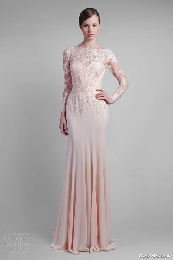 gemy-maalouf-couture-spring-2014-long-sleeve-lace-gown